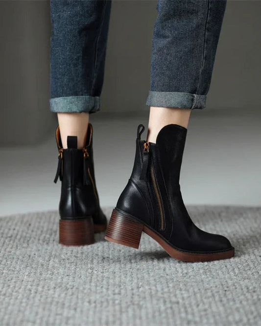 Laurence | Bottines Élégantes en Cuir