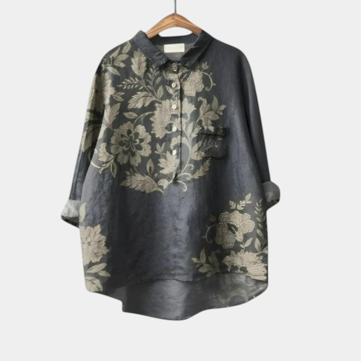 Célianne | Blouse Botanique Anthracite