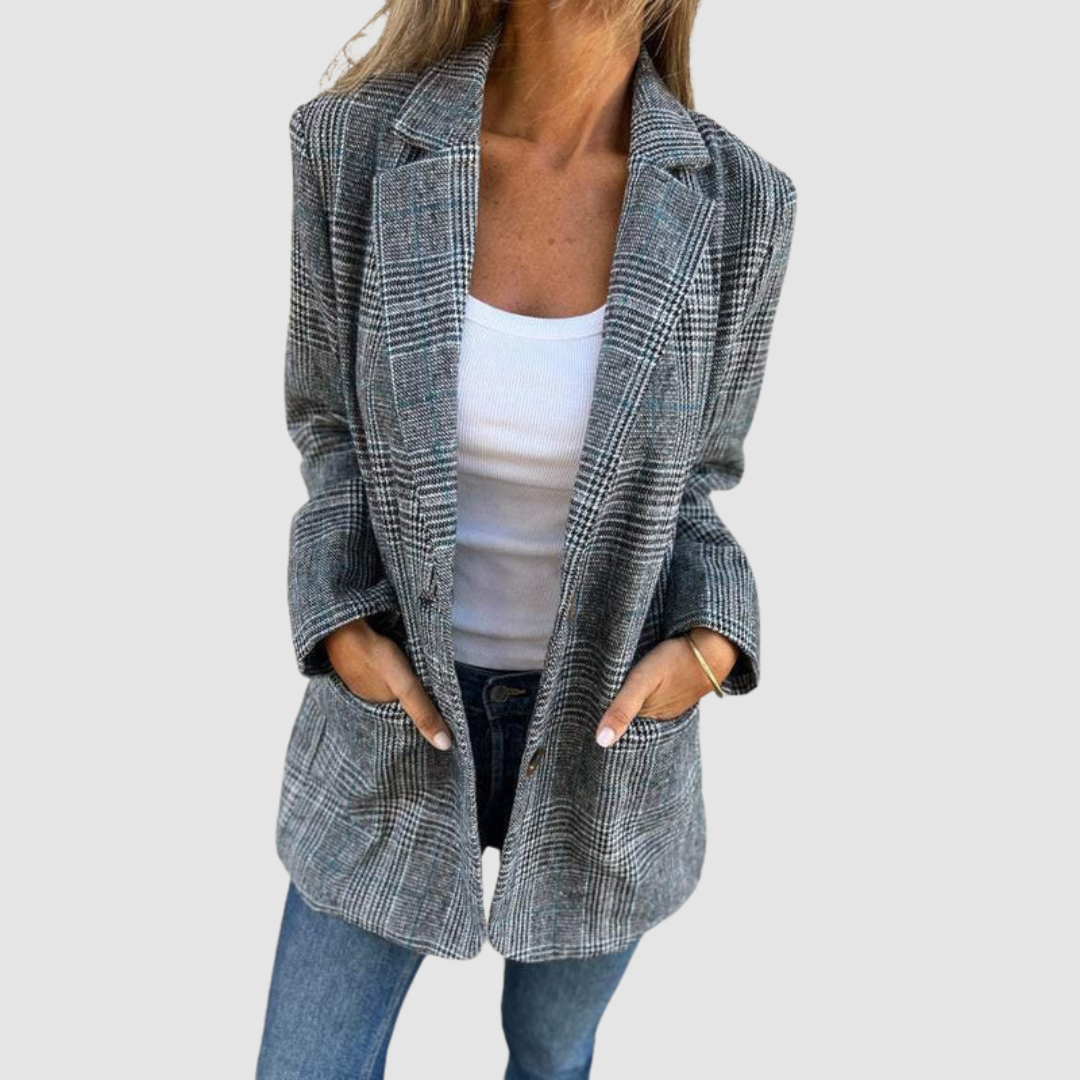 Isaure | Blazer d'Hiver Élégant à Carreaux