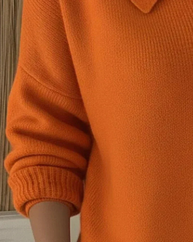 Véronique | Veste en Maille au Col Chemisier