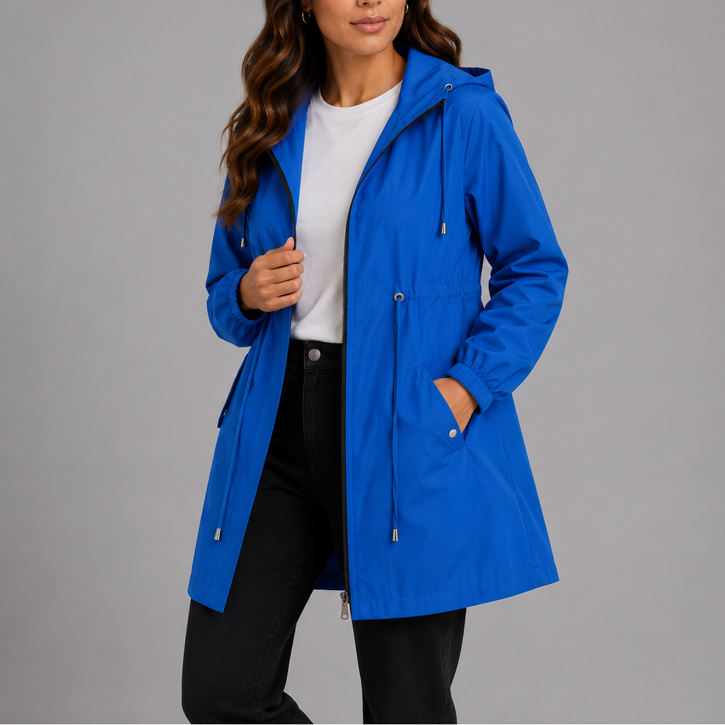 Roseline | Imperméable Léger à Capuche et Cordon de Serrage