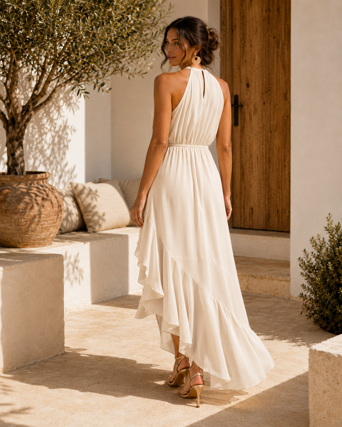 Gabrielle | Robe Élégante à Ourlet Asymétrique