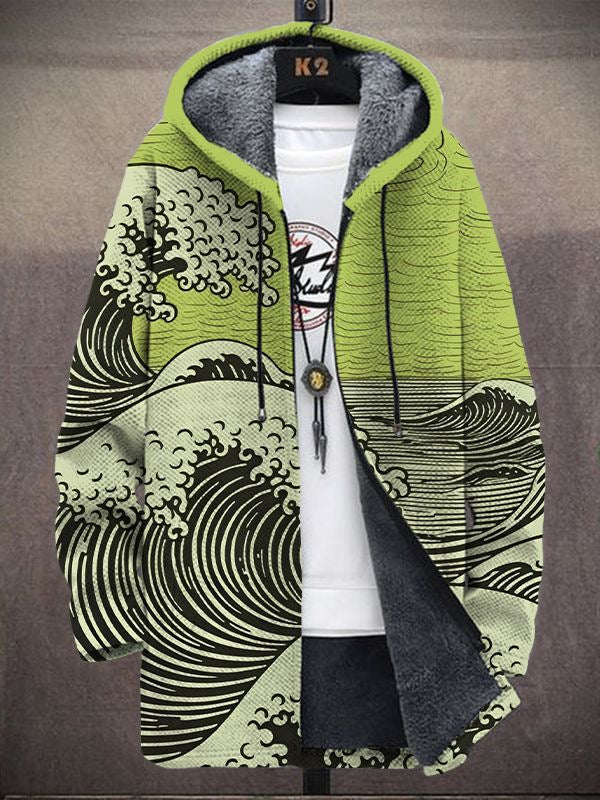 Perle | Cardigan à Capuche Imprimé Artistique