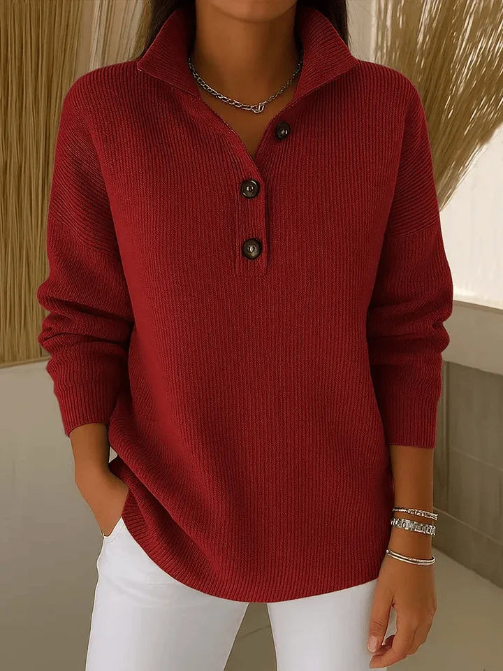 Armelle | Pull Polo au Col en V