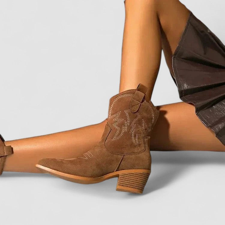 Roselyne | Bottines western brodées