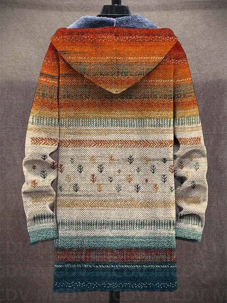 Dorothée | Manteau-Cardigan Artistique à Capuche