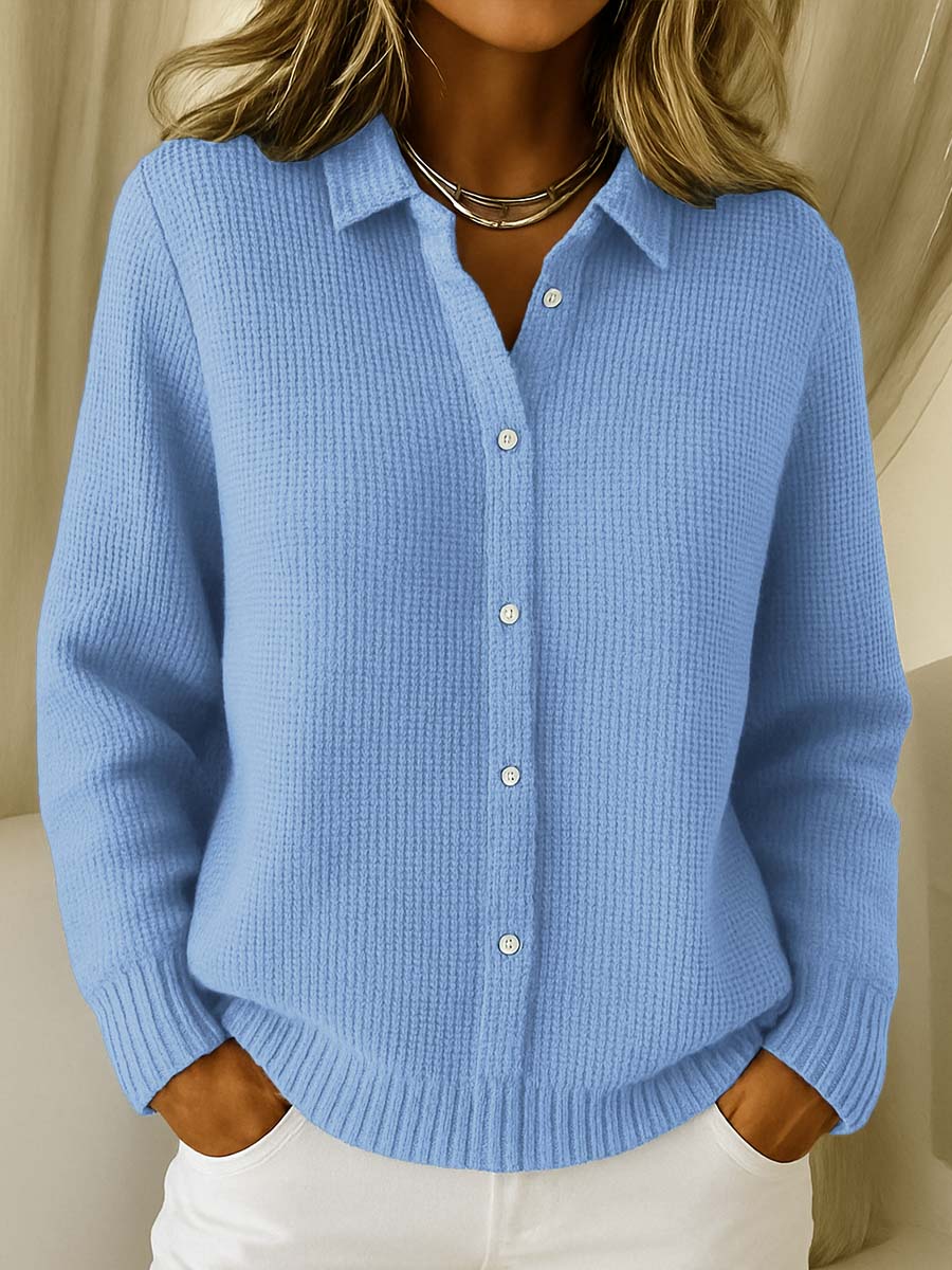 Carole | Veste en Maille Texturée avec Boutons