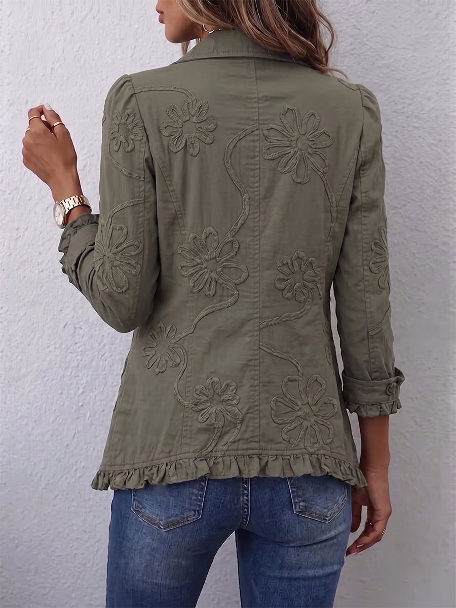 Suzanne | Veste Brodée à Volants