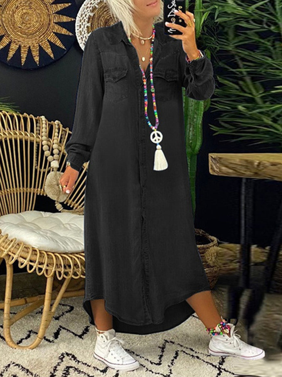 Robe Chemise Anaïs en Jean Longue
