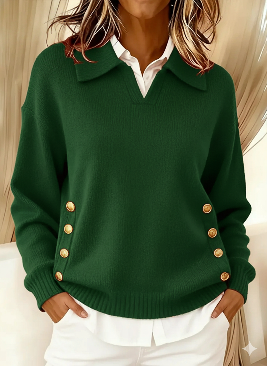 Victoire | Pull au Col Polo et Boutons