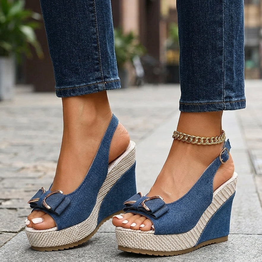 Compensées Denim Nœud Celeste