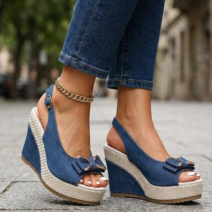 Compensées Denim Nœud Celeste