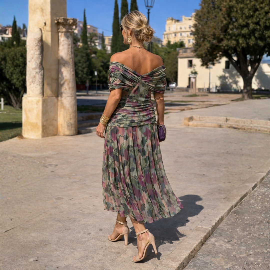 Mikaela | Robe Longue à Épaules Dénudées
