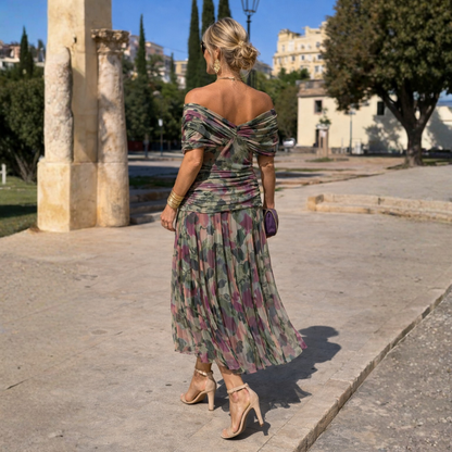 Mikaela | Robe Longue à Épaules Dénudées