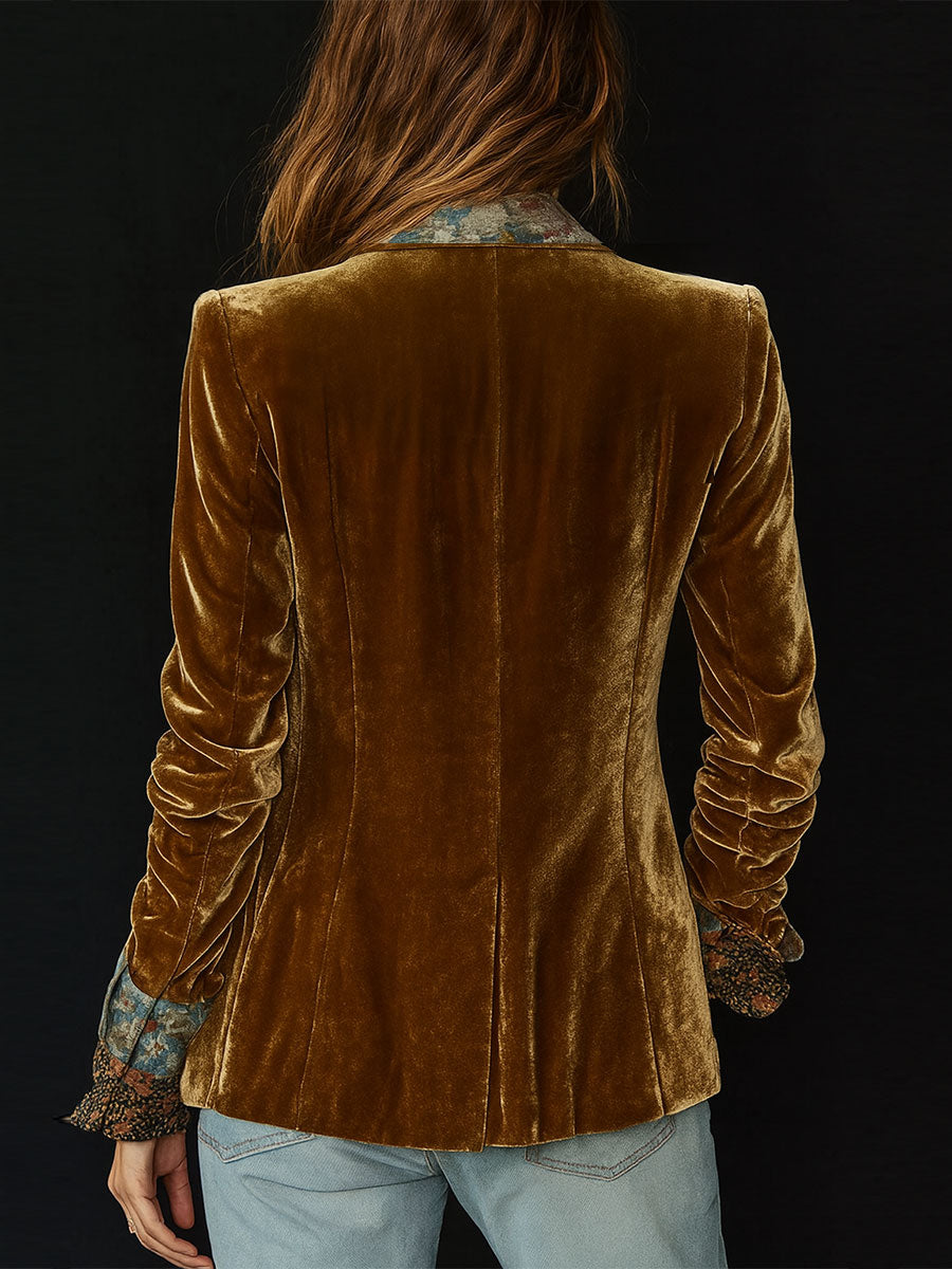 Marsanne | Blazer Patchwork Imprimé Floral Vintage