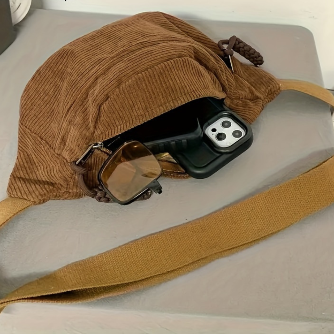 Perle | Sac à Bandoulière Velours Côtelé