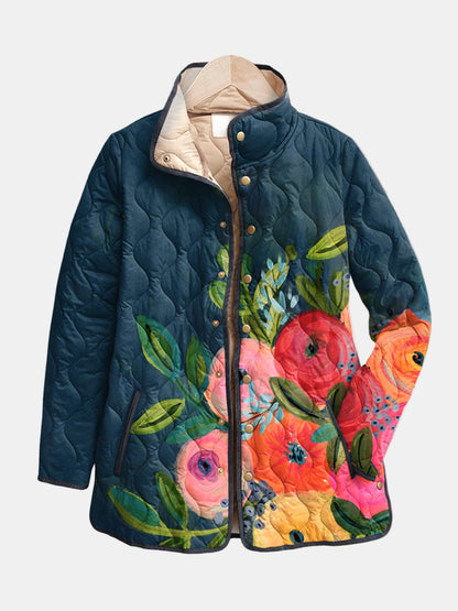 Amarande | Veste Matelassée Imprimé Floral Vintage
