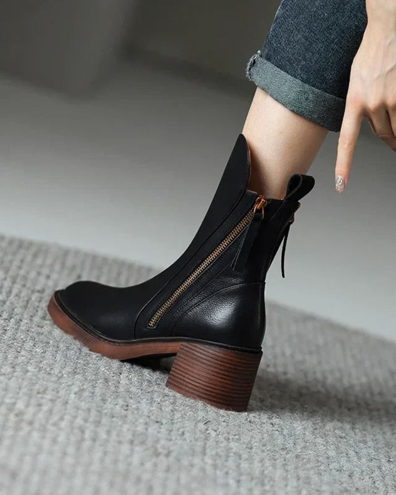 Laurence | Bottines Élégantes en Cuir
