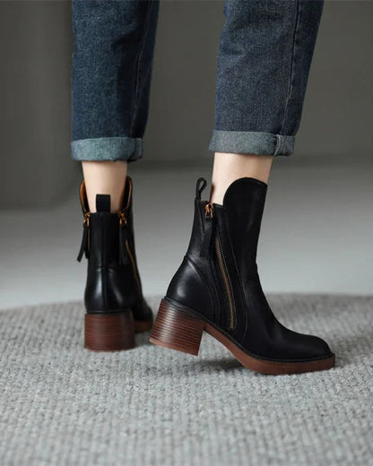 Laurence | Bottines Élégantes en Cuir