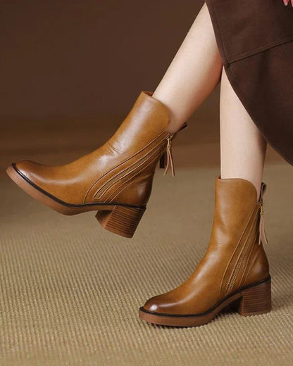 Laurence | Bottines Élégantes en Cuir
