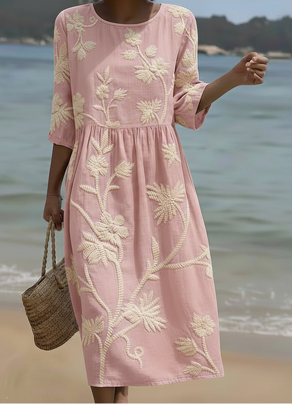 Robe Fleurie Décontractée à Manches Évasées – Zenith Moda