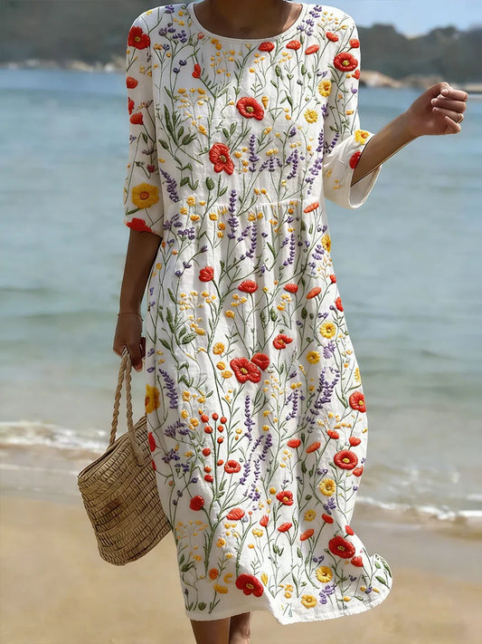 Robe Chemise Fleurie – Zenith Moda