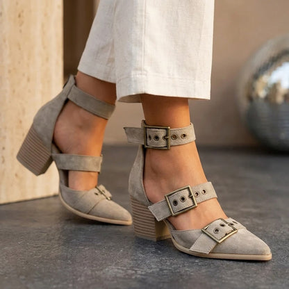 Escarpins Daim Boucles Vivienne