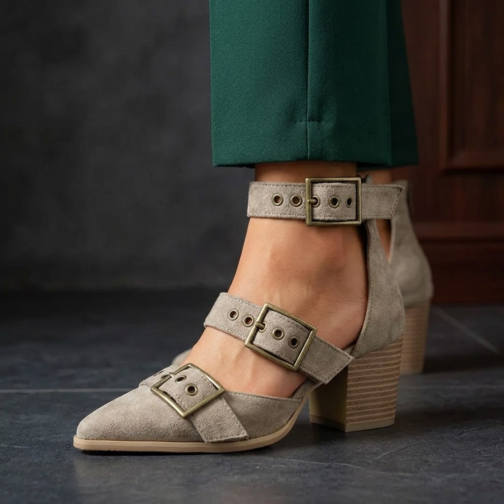 Escarpins Daim Boucles Vivienne