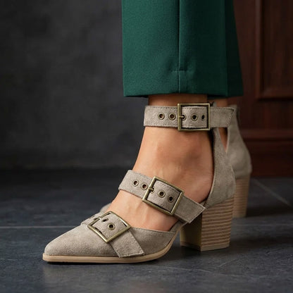 Escarpins Daim Boucles Vivienne