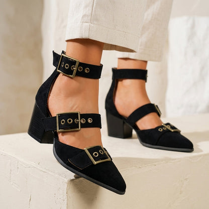 Escarpins Daim Boucles Vivienne