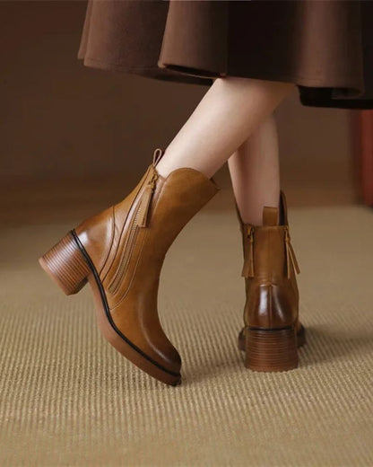 Laurence | Bottines Élégantes en Cuir