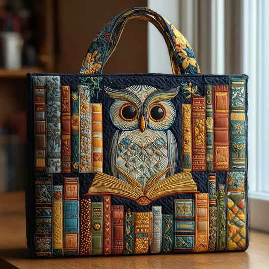 Sac Tote Matelassé – Chouette et Livres Anciens