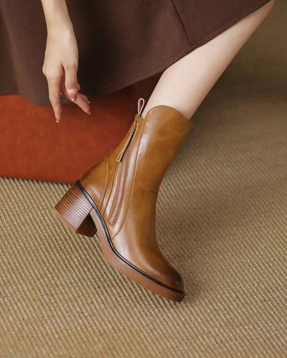 Laurence | Bottines Élégantes en Cuir