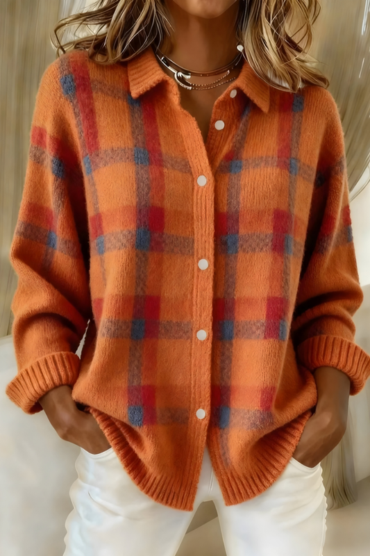 Candide | Veste en Maille à Carreaux