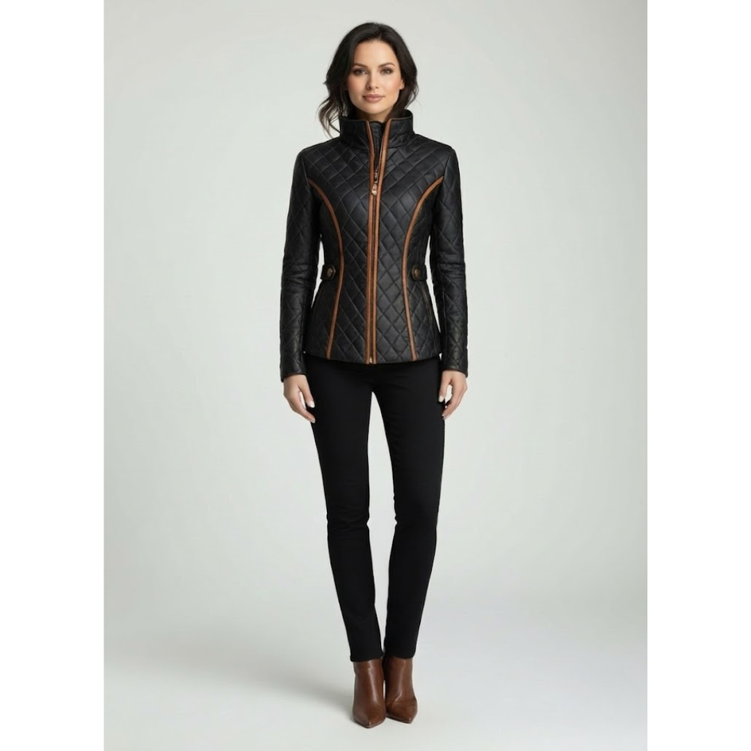 Félicienne | Veste Doublée Matelassée Losanges
