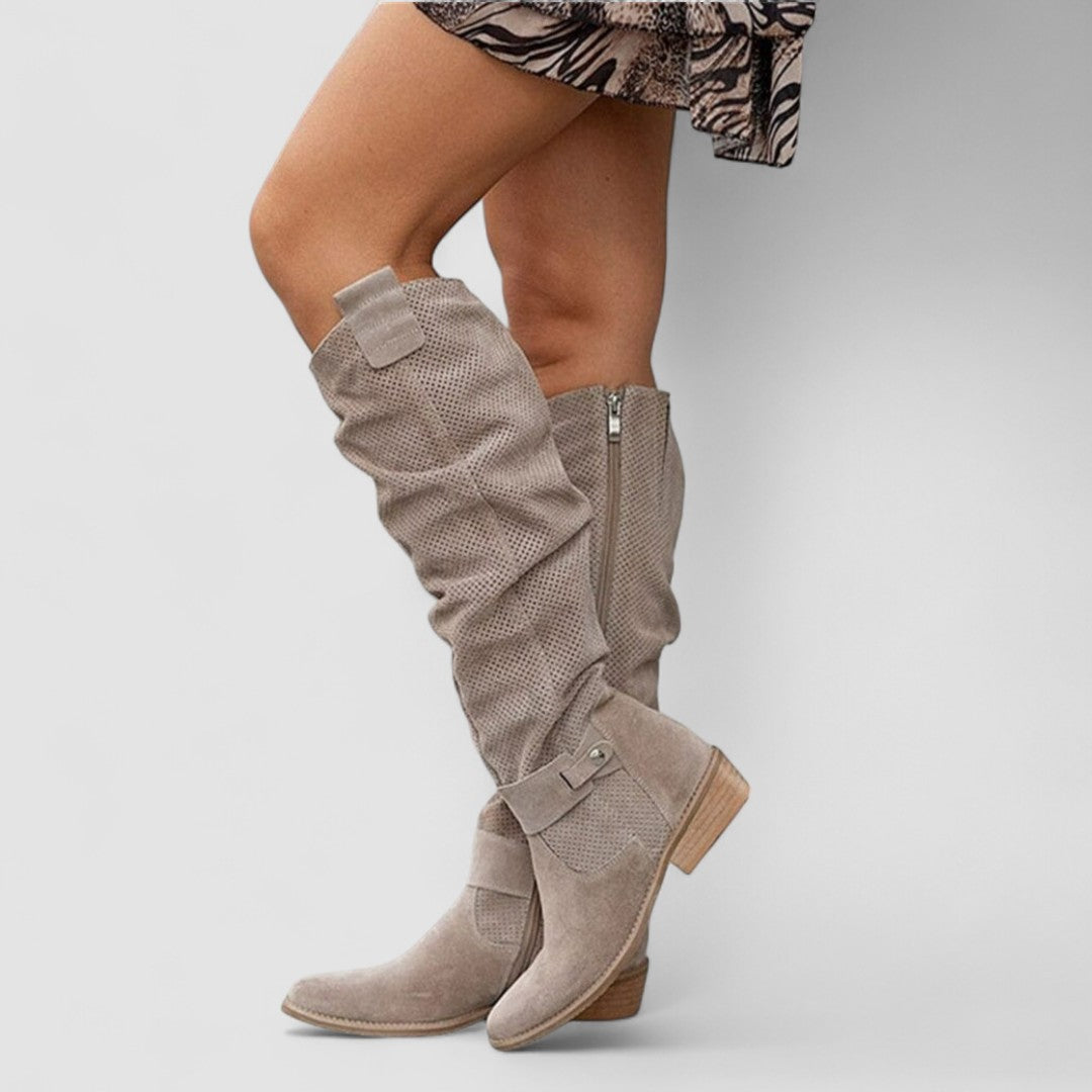 Géraldine | Bottes western souples montant jusqu'aux genoux