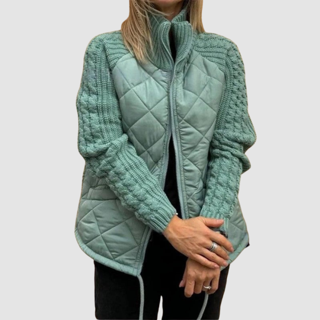 Corentine | Doudoune en Patchwork de Laine