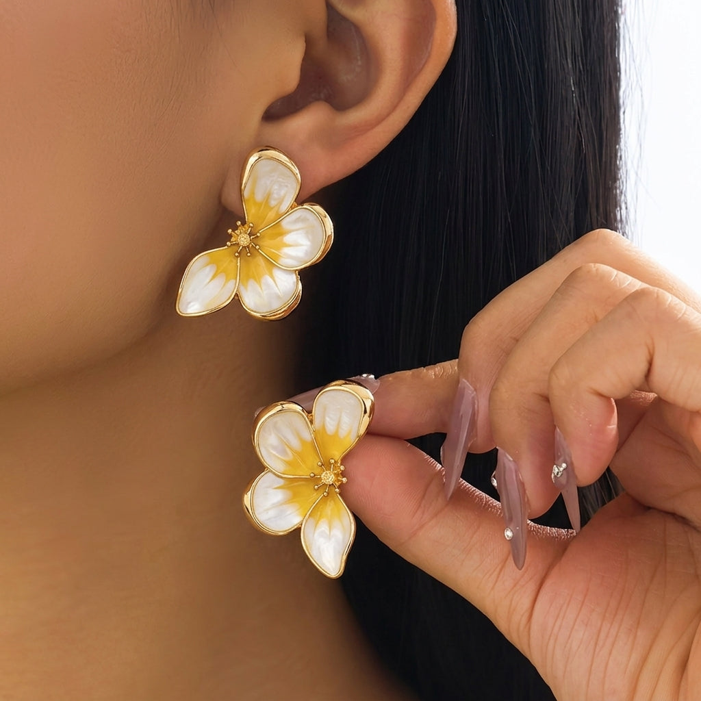 Boucles d'Oreilles Pétales Papillon