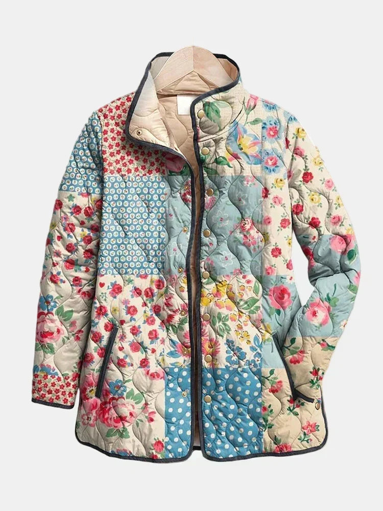 Zoraïde | Veste Matelassée Fleurie Charmante pour Femme