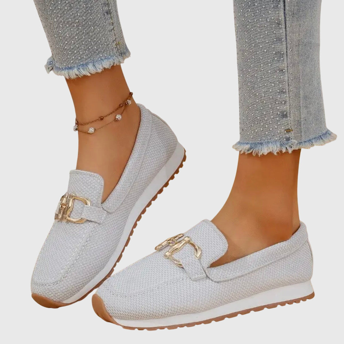 Thérèse | Mocassins Confort en Mesh à Mors et Semelle Antidérapante