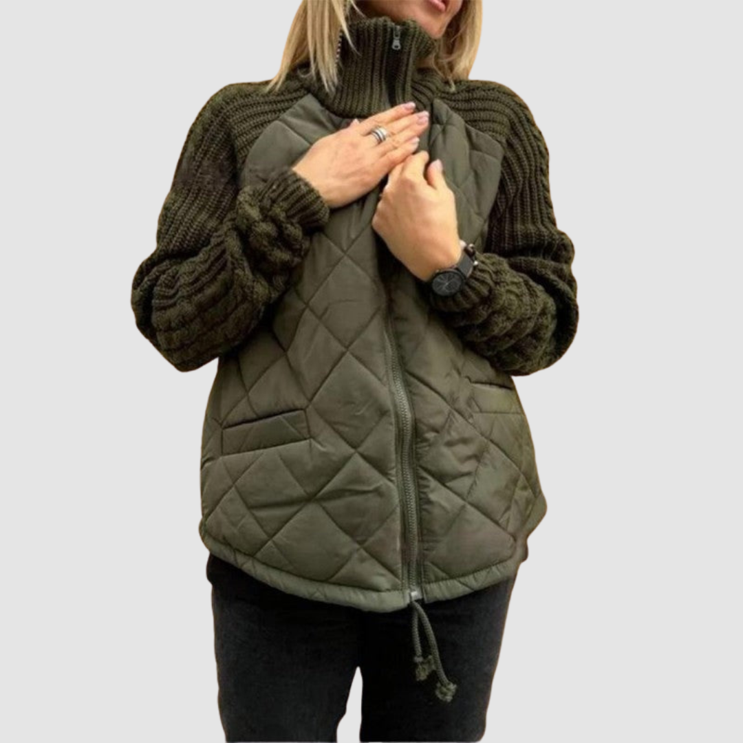 Corentine | Doudoune en Patchwork de Laine
