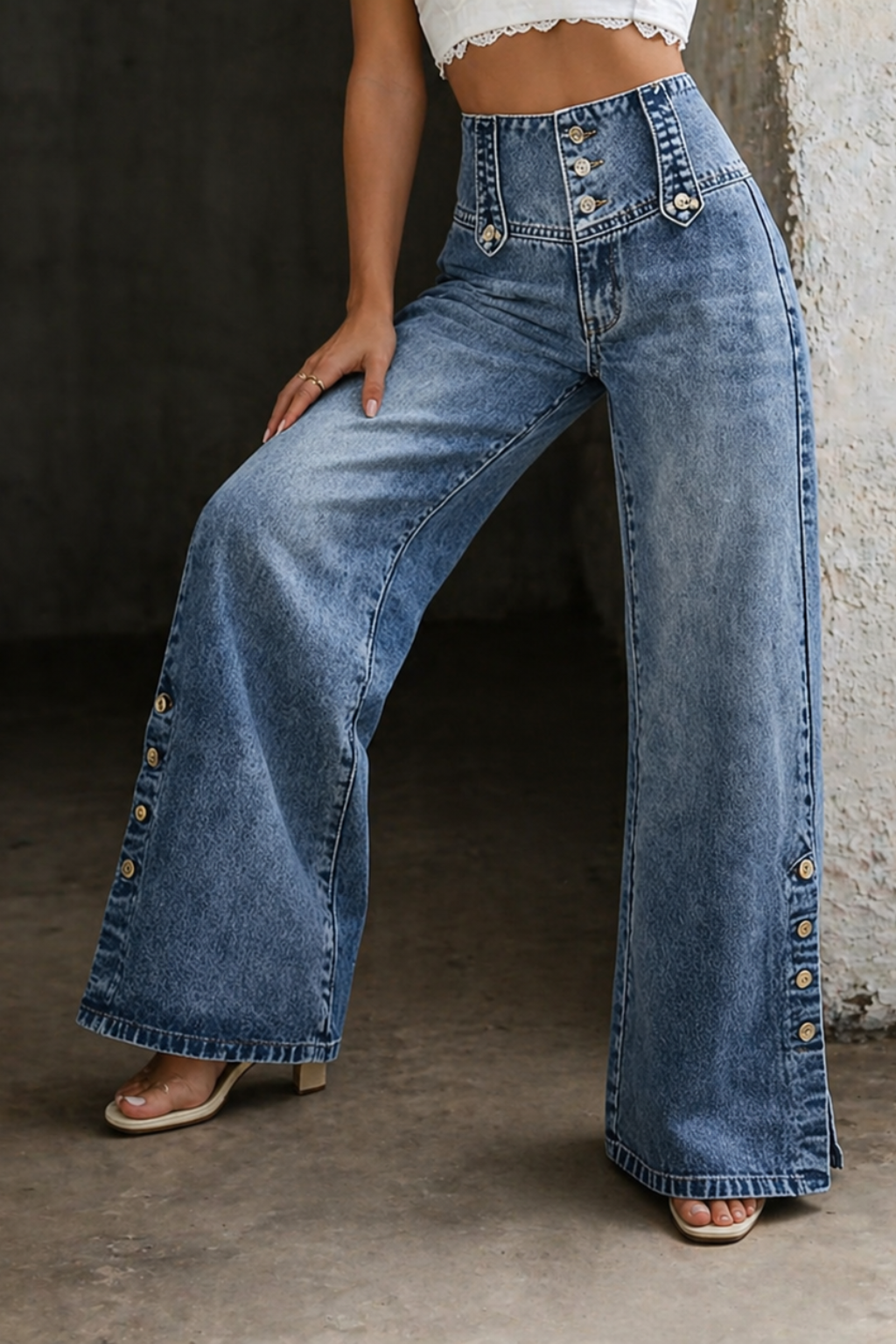 Jean Maëlys Taille Haute Fendu