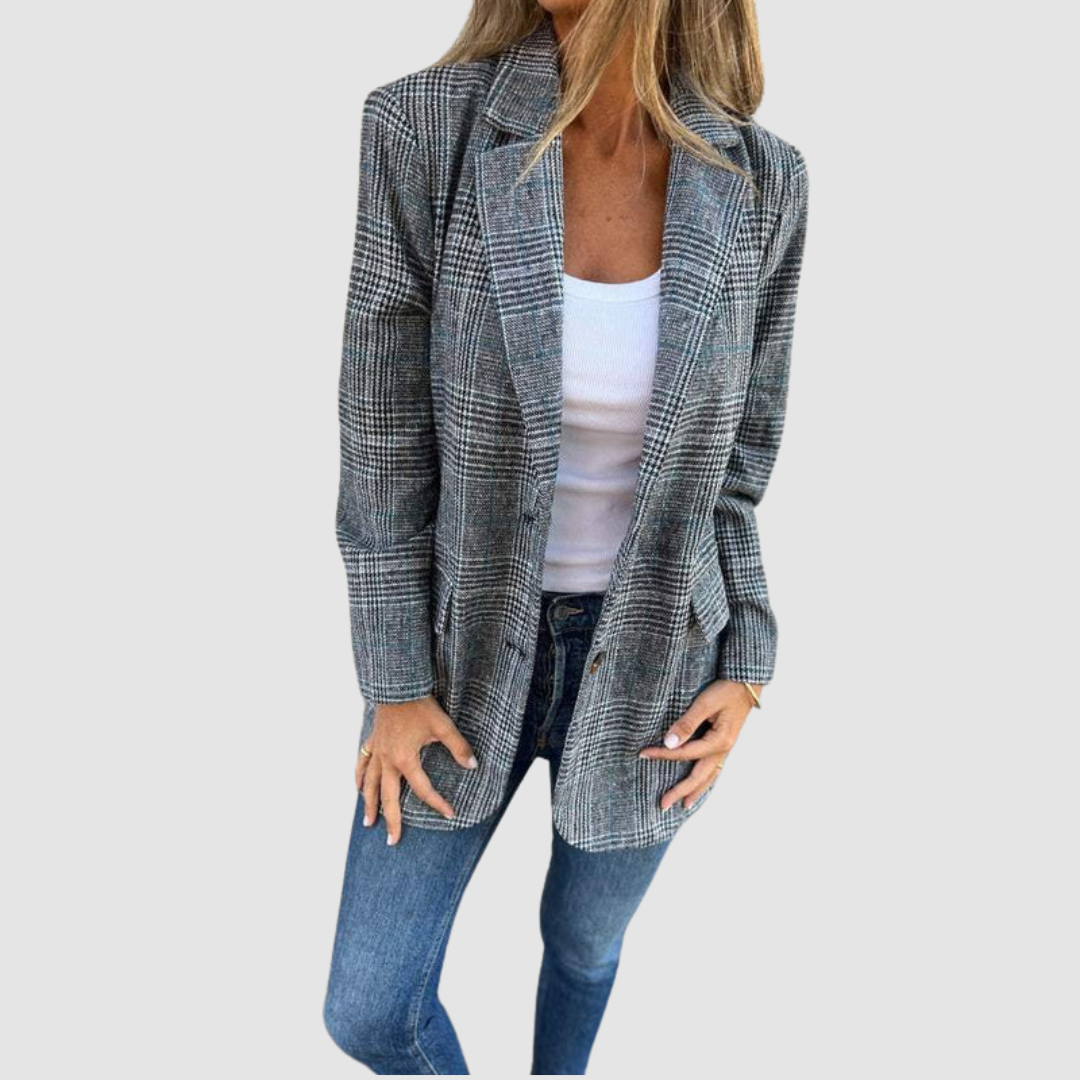 Isaure | Blazer d'Hiver Élégant à Carreaux