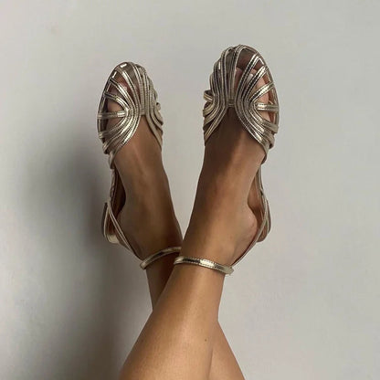 Victorine | Sandales Bijou Dorées