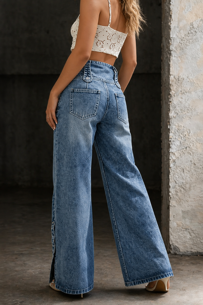 Jean Maëlys Taille Haute Fendu