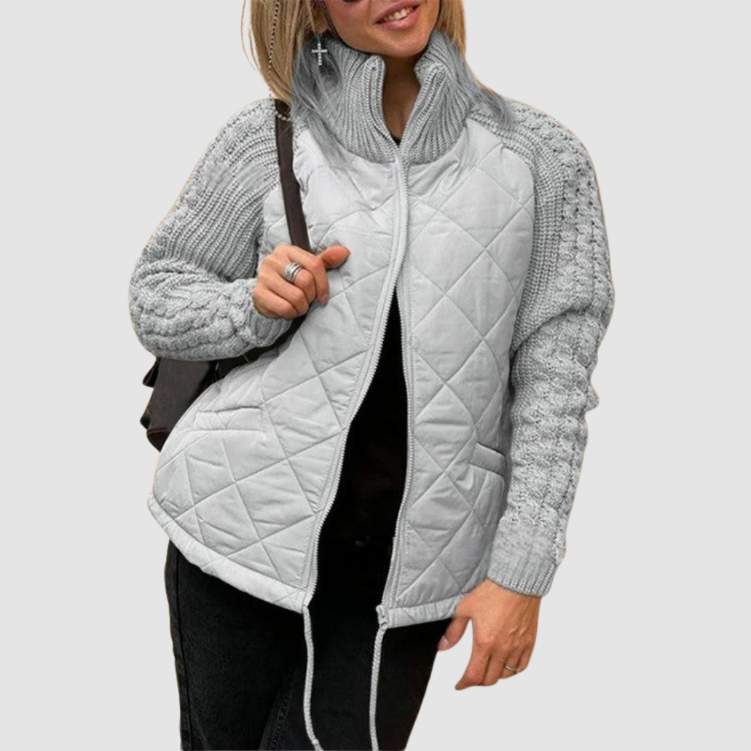 Corentine | Doudoune en Patchwork de Laine