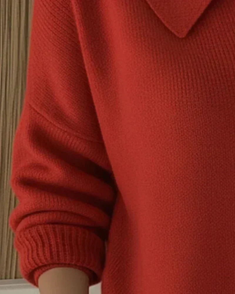 Véronique | Veste en Maille au Col Chemisier