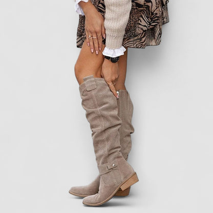 Géraldine | Bottes western souples montant jusqu'aux genoux
