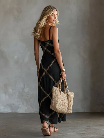 Robe Amandine Géométrique Maxi