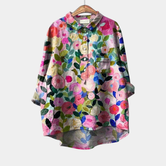Claudine | Blouse Florale Peinte